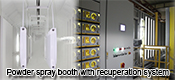 Automatic Powder spray booth with recuperation system